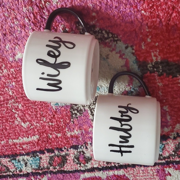 Threshold Other - Hubby Wifey Threshold mug Black White Porcelaine Target